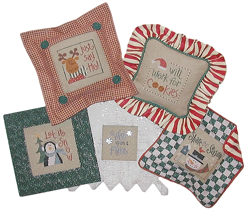 Tiny Tidings V -- counted cross stitch patterns from Lizzie Kate