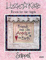 Friends Are Like Angels -- counted cross stitch from Lizzie Kate