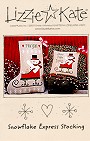 Snowflake Express Stocking -- counted cross stitch from Lizzie Kate