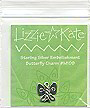 Sterling Silver Butterfly Charm -- counted cross stitch from Lizzie Kate