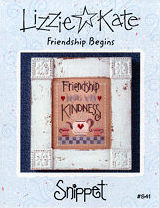 Friendship Begins -- counted cross stitch from Lizzie Kate