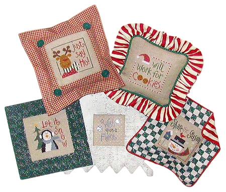 Tiny Tidings V -- counted cross stitch patterns from Lizzie Kate