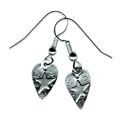 M105E Sterling Silver Heart Earrings