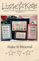 Make It Personal -- counted cross stitch from Lizzie Kate