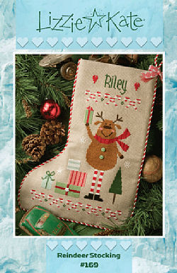 #169 Reindeer Stocking from Lizzie Kate