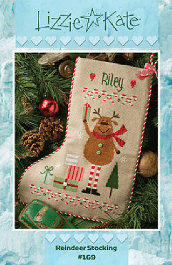 #169 Reindeer Stocking from Lizzie Kate #169 Reindeer Stocking from Lizzie Kate