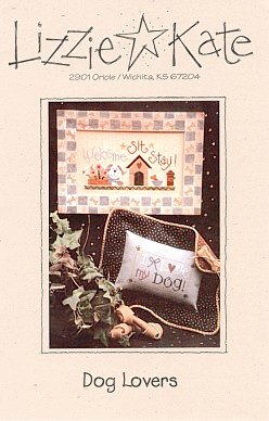 Dog Lovers -- counted cross stitch from Lizzie Kate