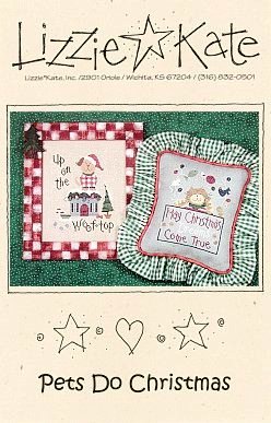 Pets Do Christmas -- counted cross stitch from Lizzie Kate