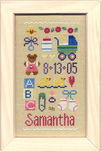 #115 Baby Sampler from Lizzie Kate #115 Baby Sampler from Lizzie Kate