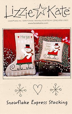 #099 Snowflake Express Stocking from Lizzie Kate #099 Snowflake Express Stocking from Lizzie Kate
