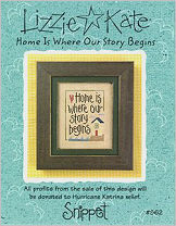 S62 Home is Where Our Story Begins  -- counted cross stitch from Lizzie Kate